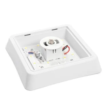 Светильник светодиодный ДБО-10w с датчиком 6500К 800Лм квадратный белый