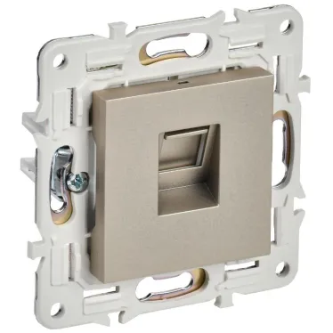 SKANDY Розетка компьютерная RJ45 кат.6 SK-K02Sh шампань IEK