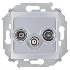 Розетка R-TV-SAT одиночная, винтовой зажим, алюминий