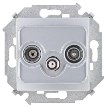 Розетка R-TV-SAT одиночная, винтовой зажим, алюминий