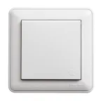 W59 Розетка скрытая с заземлением с крышкой IP44 белая