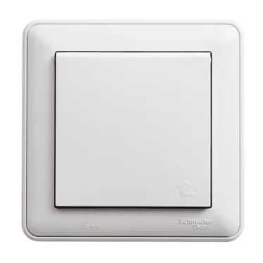 W59 Розетка скрытая с заземлением с крышкой IP44 белая