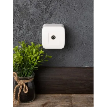 Розетка Минск TV 1-местная ОП 75Ом 5-862МГц белая