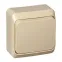 ЭТЮД Выключатель кнопочный наружный бежевый