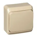 ЭТЮД Выключатель кнопочный наружный бежевый