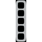 Valena ALLURE Рамка 5 постов алюминий универсальная