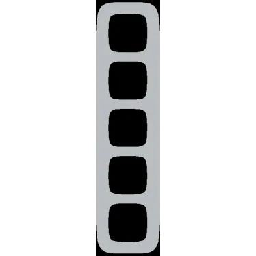 Valena ALLURE Рамка 5 постов алюминий универсальная