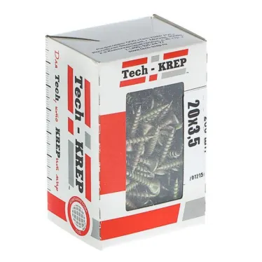 Шуруп универсальный 3,5х20 потайная головка, остроконечный, желтопассивированный (200шт) - коробка