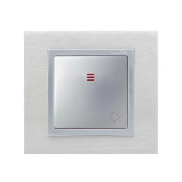 Клавиша с пиктограммой звонок для 75160-39, S82,82N, алюминий