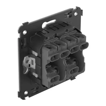 Avanti Переключатель двухклавишный в стену, ''Черный квадрат''