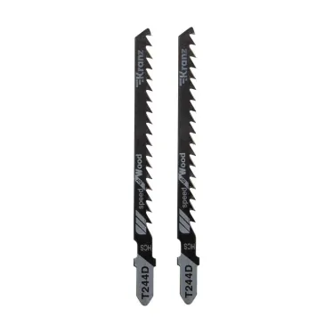 Пилка для электролобзика по дереву T244D 100 мм 6 зубьев на дюйм 8-60 мм фигурный рез (упак - 2 шт.)