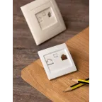 Валенсия лицевая панель розетки RJ-45 1-местная жемчуг