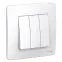 BLANCA скрытой установки трехклавишный выключатель (cх.05), 10A, 250B, белый