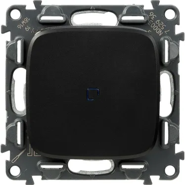 Valena ALLURE Переключатель 10АХ 250В с подсветкой с лицевой панелью безвинтовые зажимы антрацит