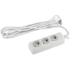 Удлинитель c заземл., 3х1мм2, 16А, ПВС, 3гн, 1,5м (10/840) U-3e-1,5m-3x1