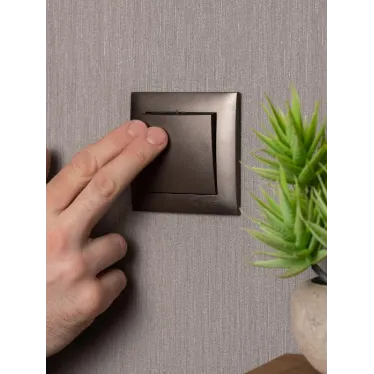 Валенсия лицевая панель выключателя 1-кл. 10А графит