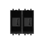 Avanti USB зарядное устройство ''Черный квадрат'', 2.1А, 2 модульное