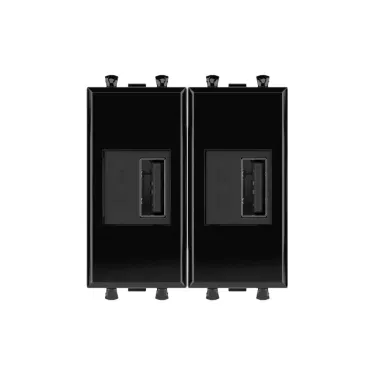 Avanti USB зарядное устройство ''Черный квадрат'', 2.1А, 2 модульное