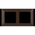Valena LIFE Рамка 2 поста темное дерево универсальная