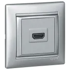 VALENA Рамка 1 пост горизонтальная алюминий