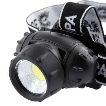 Фонарь налобный светодиодный на батарейках 3хААА, 3 режима, черный, IP44 GB-410