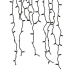 Гирлянда 100LED Бахрома 2м*0,7м, желтый свет, черн. каучук, 220В, IP65 ERAPS-BZ1