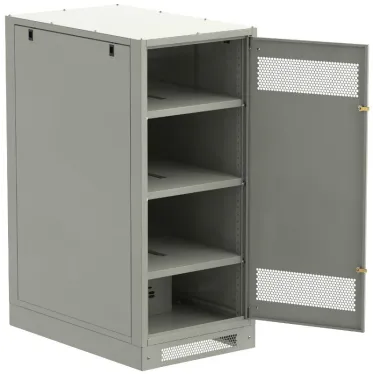 Шкаф LINEA B (пустой) 1350х600х950мм металлическая дверь серый