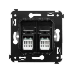 Avanti Розетка RJ-45 в стену, кат.6 двойная, ''Черный квадрат''