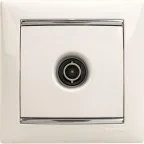 VALENA Розетка телевизионная TV звезда в рамку белая 1.5дБ