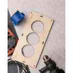 Шаблон для подрозетников c 3 отв. диам. 68 мм Expert