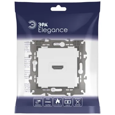 Розетка HDMI, Эра Elegance, белый, 14-3114-01