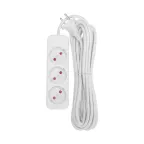 Удлинитель STANDARD 3 гнезда, 5 м, 2х1,0 мм2, б/з, белый