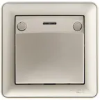 W59 Выключатель карточный одноклавишный скрытый с индикацией шампань