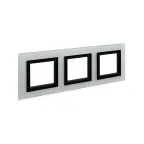 Рамка из натурального стекла, ''Avanti'', светло-серая, 6 модулей