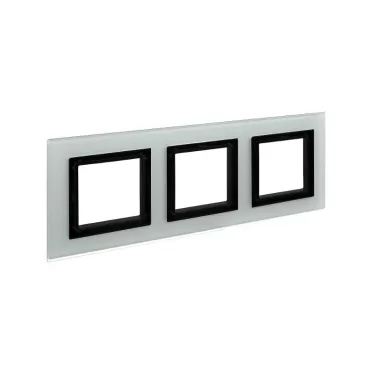 Рамка из натурального стекла, ''Avanti'', светло-серая, 6 модулей