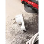 Вилка угловая плоская с/з белая СТЕЛС 16А 250В PRO