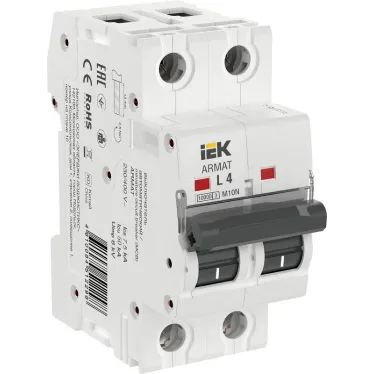 ARMAT Выключатель автоматический двухполюсный M10N L 4А