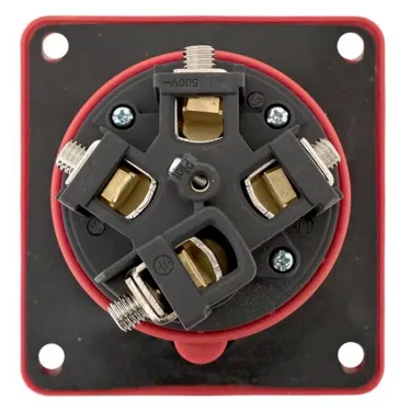 Розетка стационарная внутренняя угловая 4442 3Р+РЕ 125А 380В IP67 PROxima