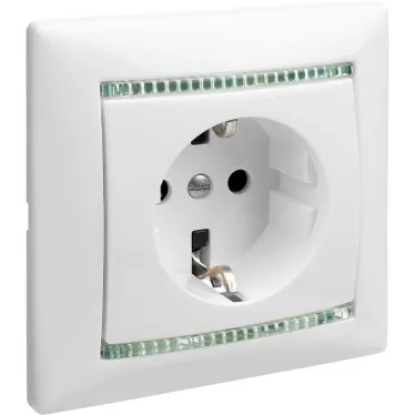 VALENA Розетка с заземлением в рамку белая