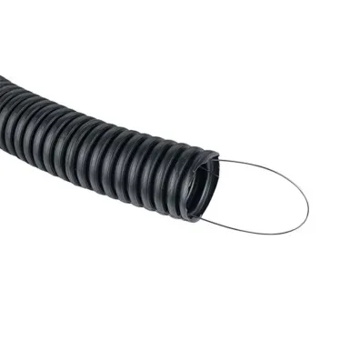 Труба гофр. ПНД Plast с зондом d32мм (25м.) черная PROxima