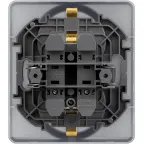 Розетка 2X2К+З немецкий стандарт 16 А 250 В~ INSPIRIA алюминий