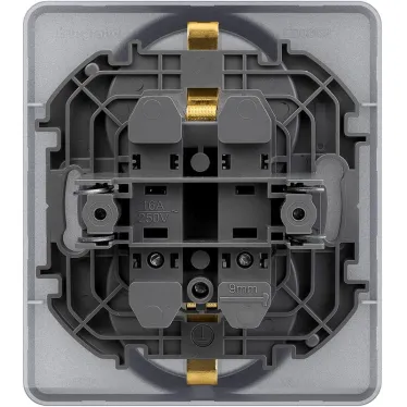 Розетка 2X2К+З немецкий стандарт 16 А 250 В~ INSPIRIA алюминий