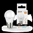 Лампа светодиодная LED 8 Вт 520 лм 3000К шар P45 теплый E27 AC 220В Elementary Gauss