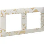 Valena LIFE Рамка 2 поста Ампир белый универсальная