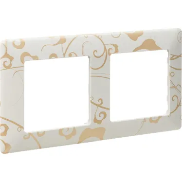 Valena LIFE Рамка 2 поста Ампир белый универсальная