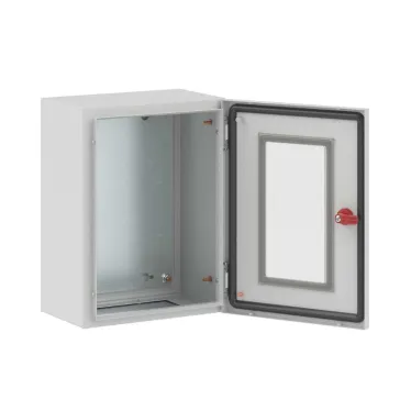 Щит с монтажной панелью ЩМП 400x300x200мм серия ST с прозрачной дверью