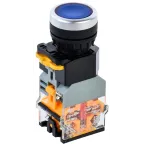 Кнопка D8-11D d-22мм 1з+1р с подсветкой синяя
