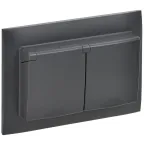 SKANDY Розетка 2-местная и крышкой 16А в сборе IP44 SK-R12T титан IEK