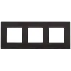 Рамка на 3 поста, металл, Эра Elegance, чёрный+антр, 14-5203-05