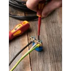 Шина 0 N 6х9мм 4 отверстия латунь синий угловой изолятор PROxima